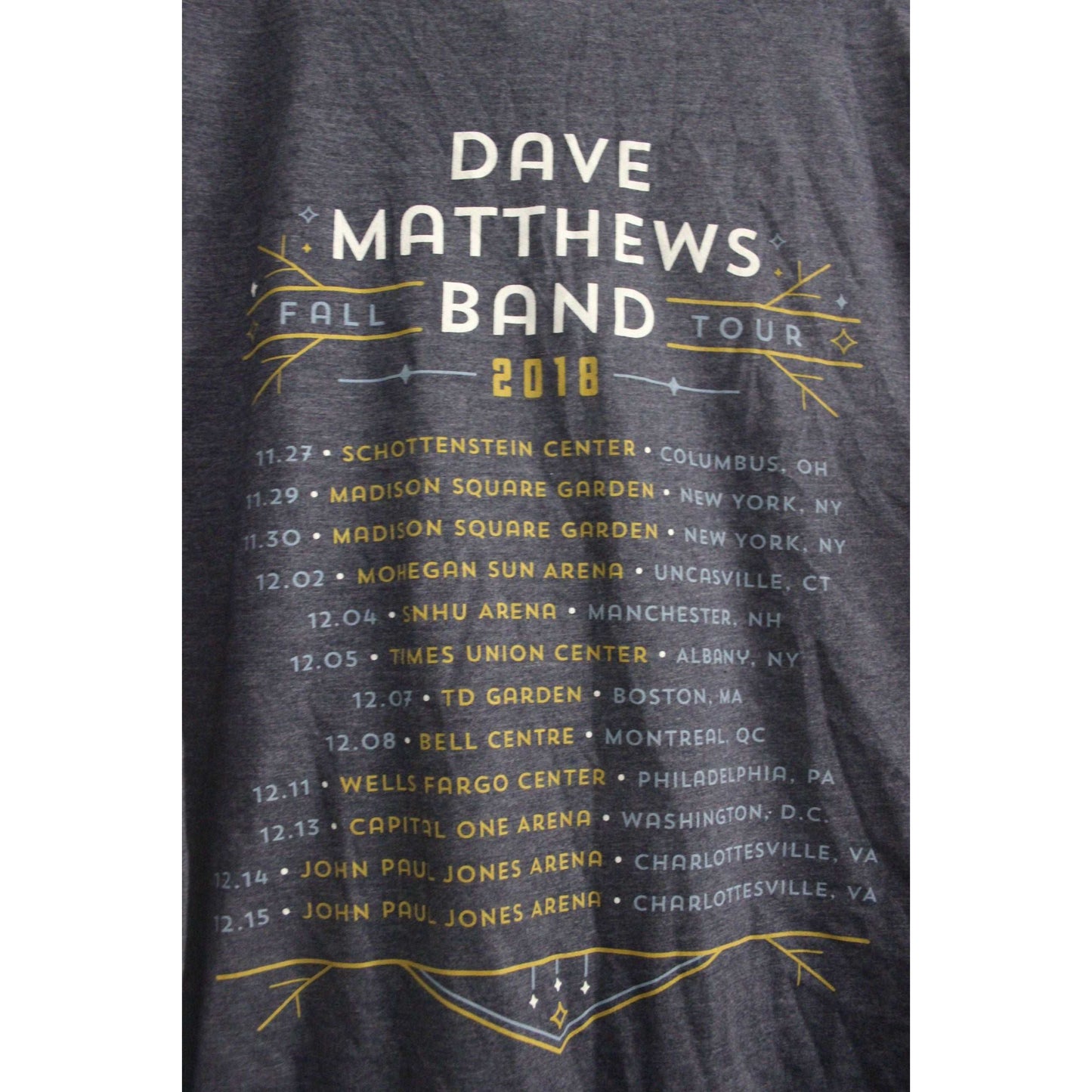 Dave Matthews Band 2018 Fall Tour T-Shirt - Jam Band Merch