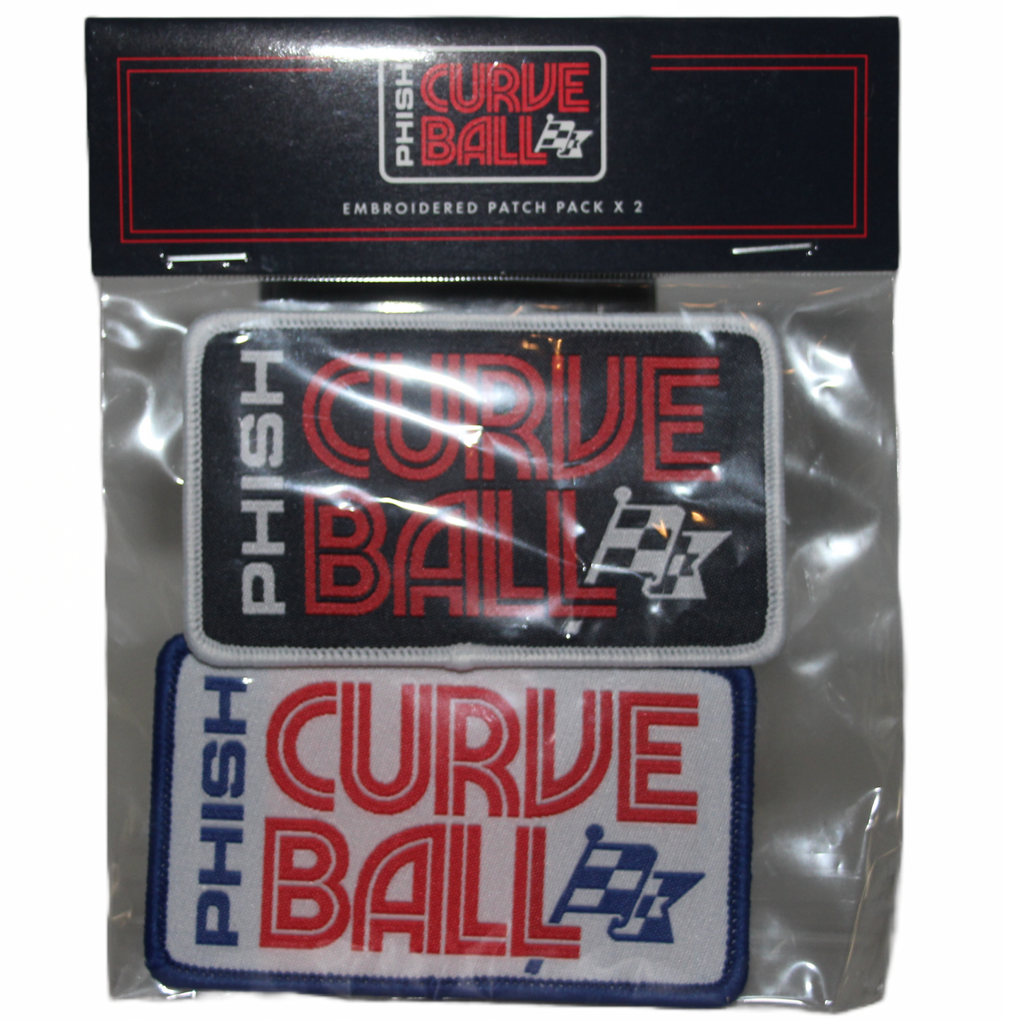 Rare Phish patches. Embroidered patch pack with two Curveball patches.