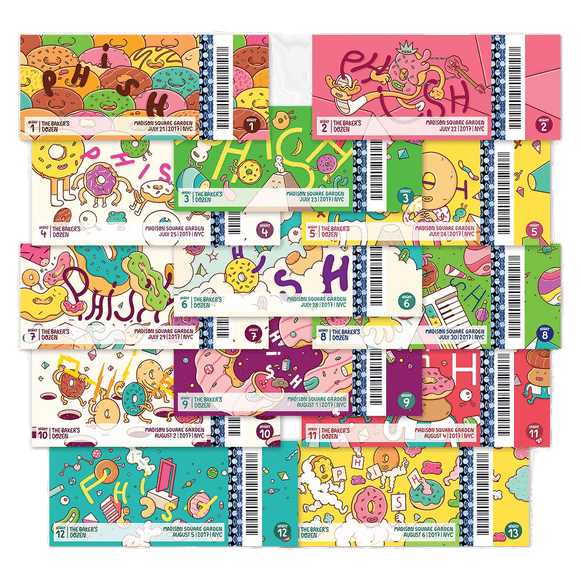 Phish Magnet: Baker's Dozen Magnet Set (12 of 13 Nights) - Jam Band Merch