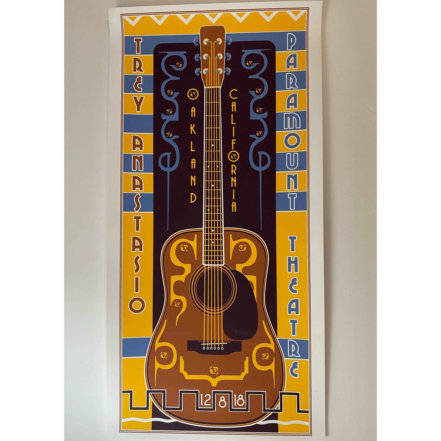 Trey Anastasio Poster from a 2018 concert played in Oakland, CA.