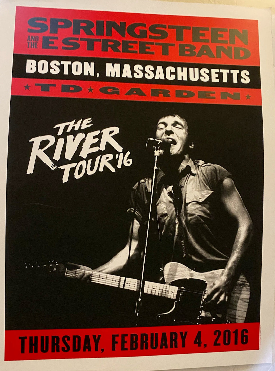 Bruce Springsteen Poster - 2016 Boston – Jam Band Merch