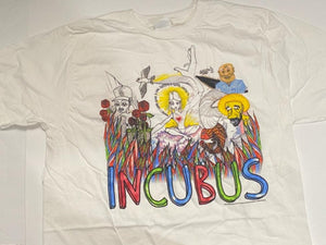 Incubus artwork on the front of the t shirt